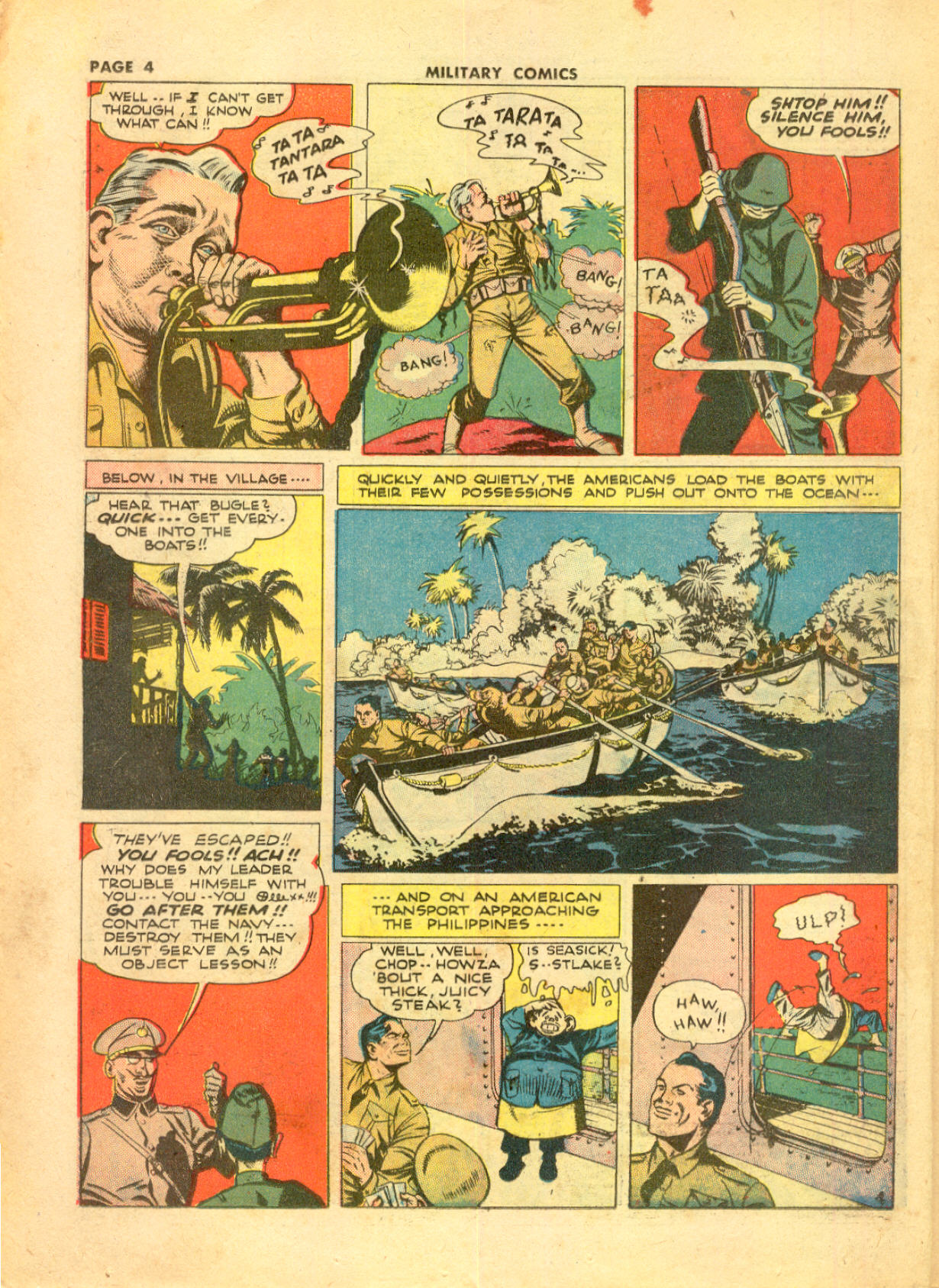 Military Comics #11 (Quality Comics), page 6. Public domain (US).