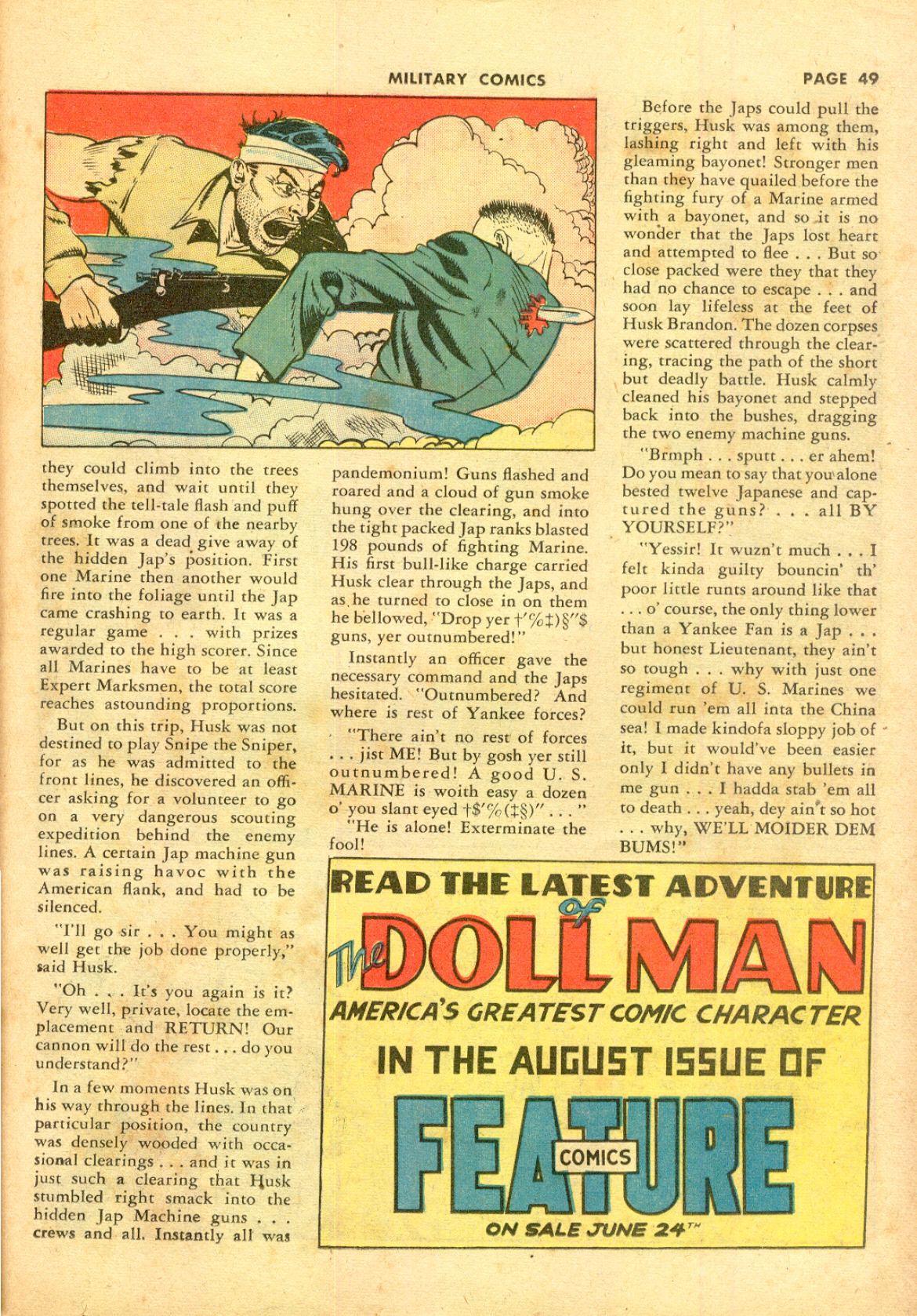 Military Comics #11 (Quality Comics), page 51. Public domain (US).