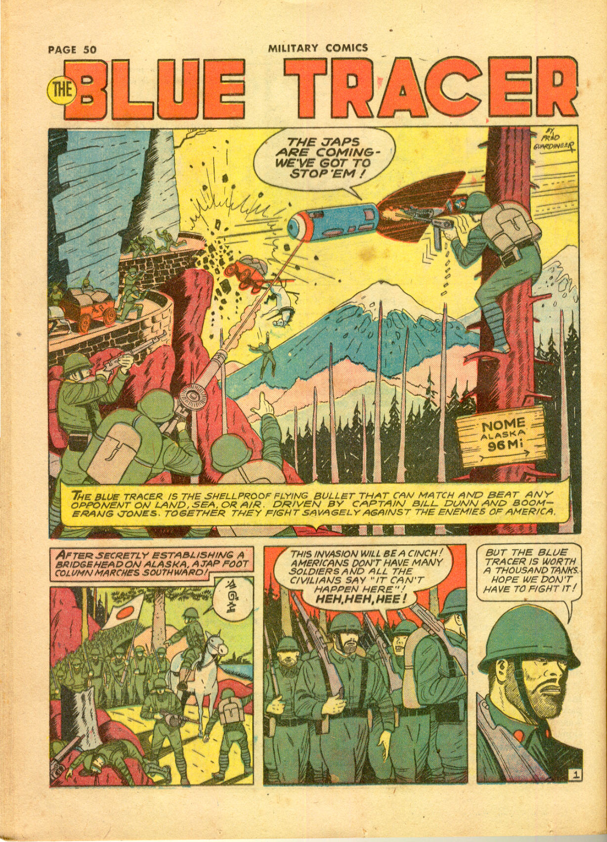 Military Comics #11 (Quality Comics), page 52. Public domain (US).