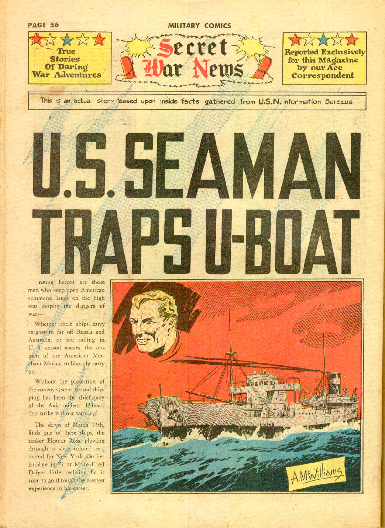 Military Comics #11 (Quality Comics), page 58. Public domain (US).