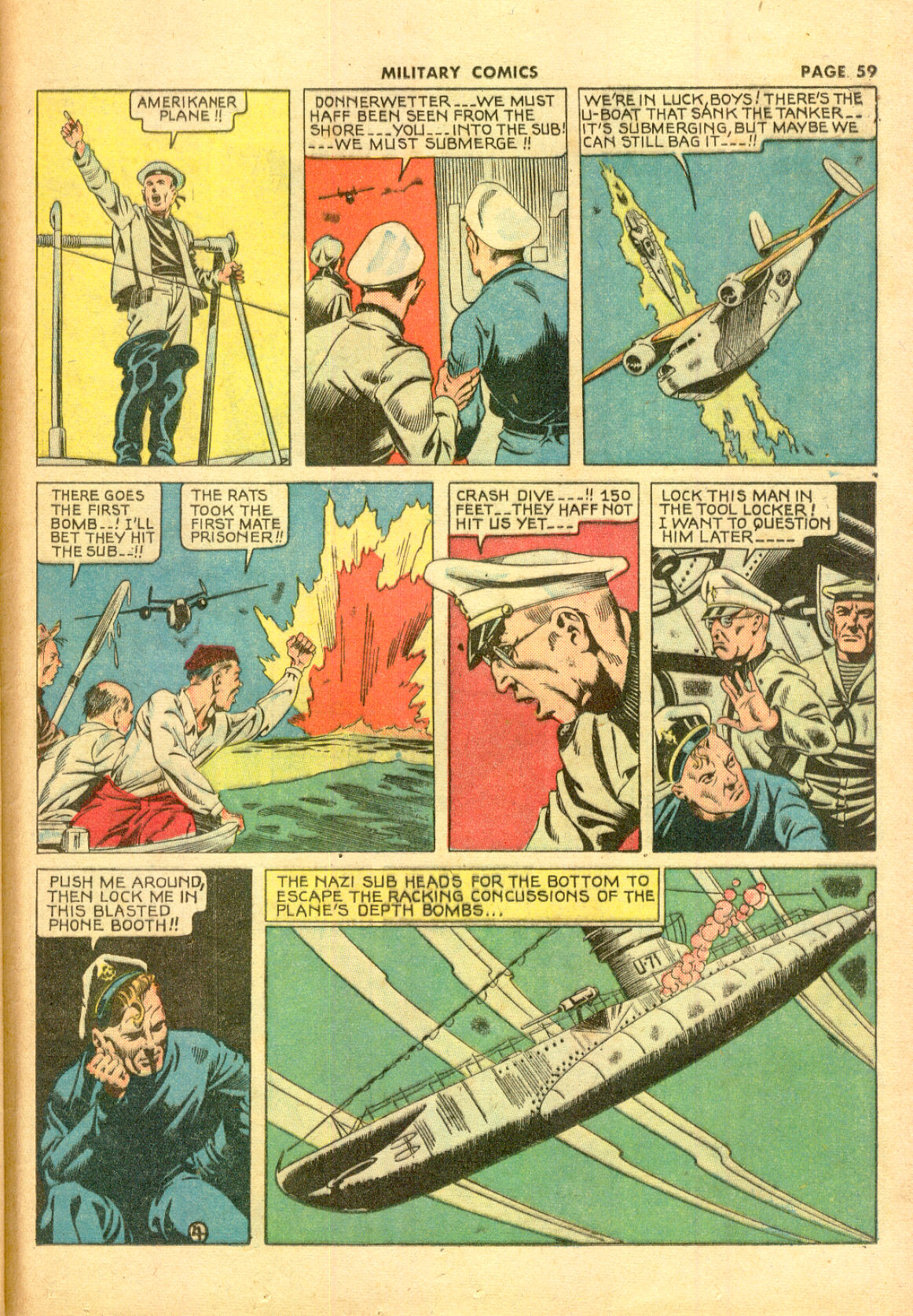 Military Comics #11 (Quality Comics), page 61. Public domain (US).