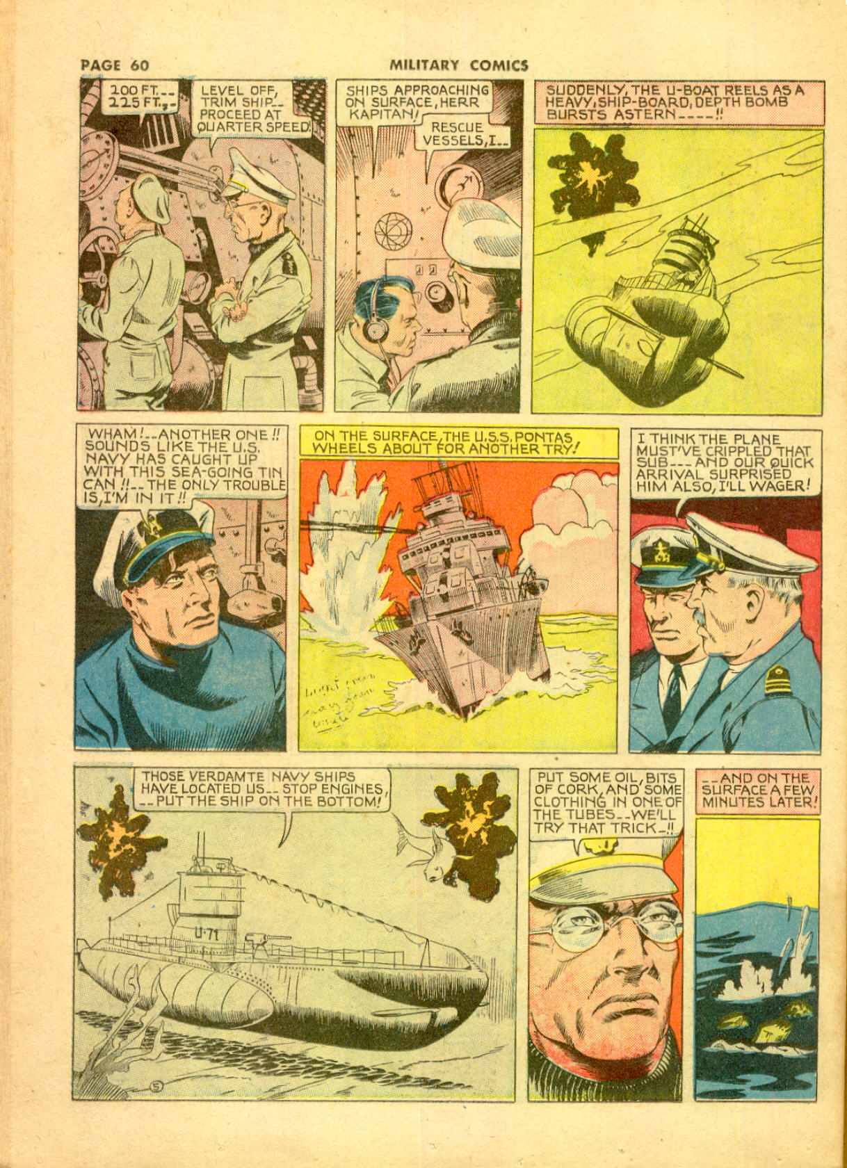 Military Comics #11 (Quality Comics), page 62. Public domain (US).