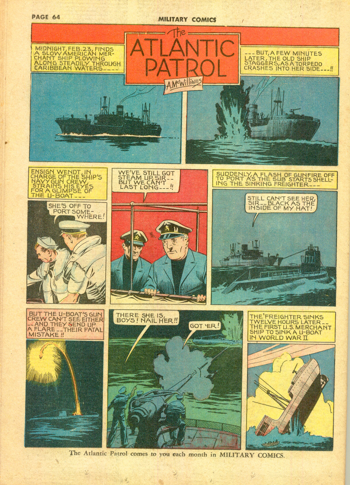 Military Comics #11 (Quality Comics), page 66. Public domain (US).