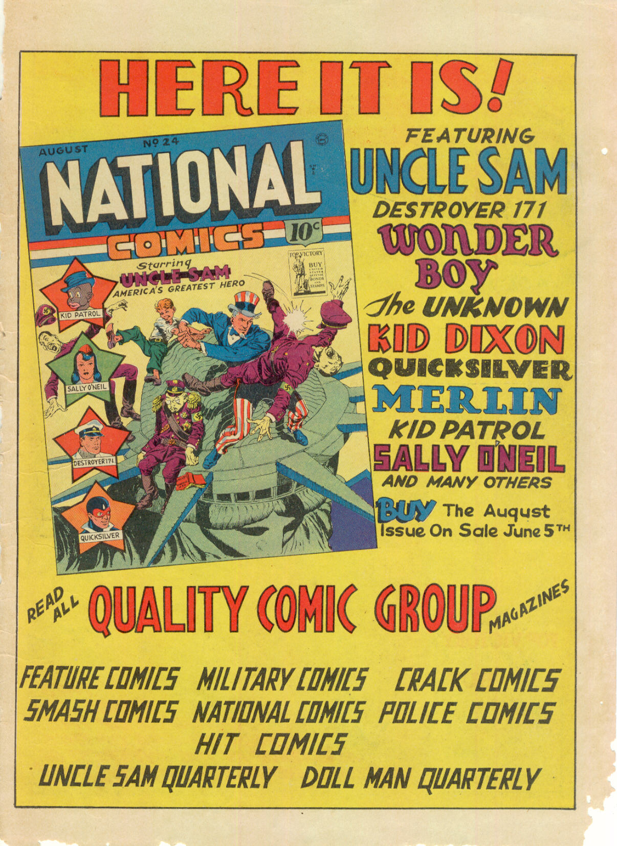 Military Comics #11 (Quality Comics), page 67. Public domain (US).