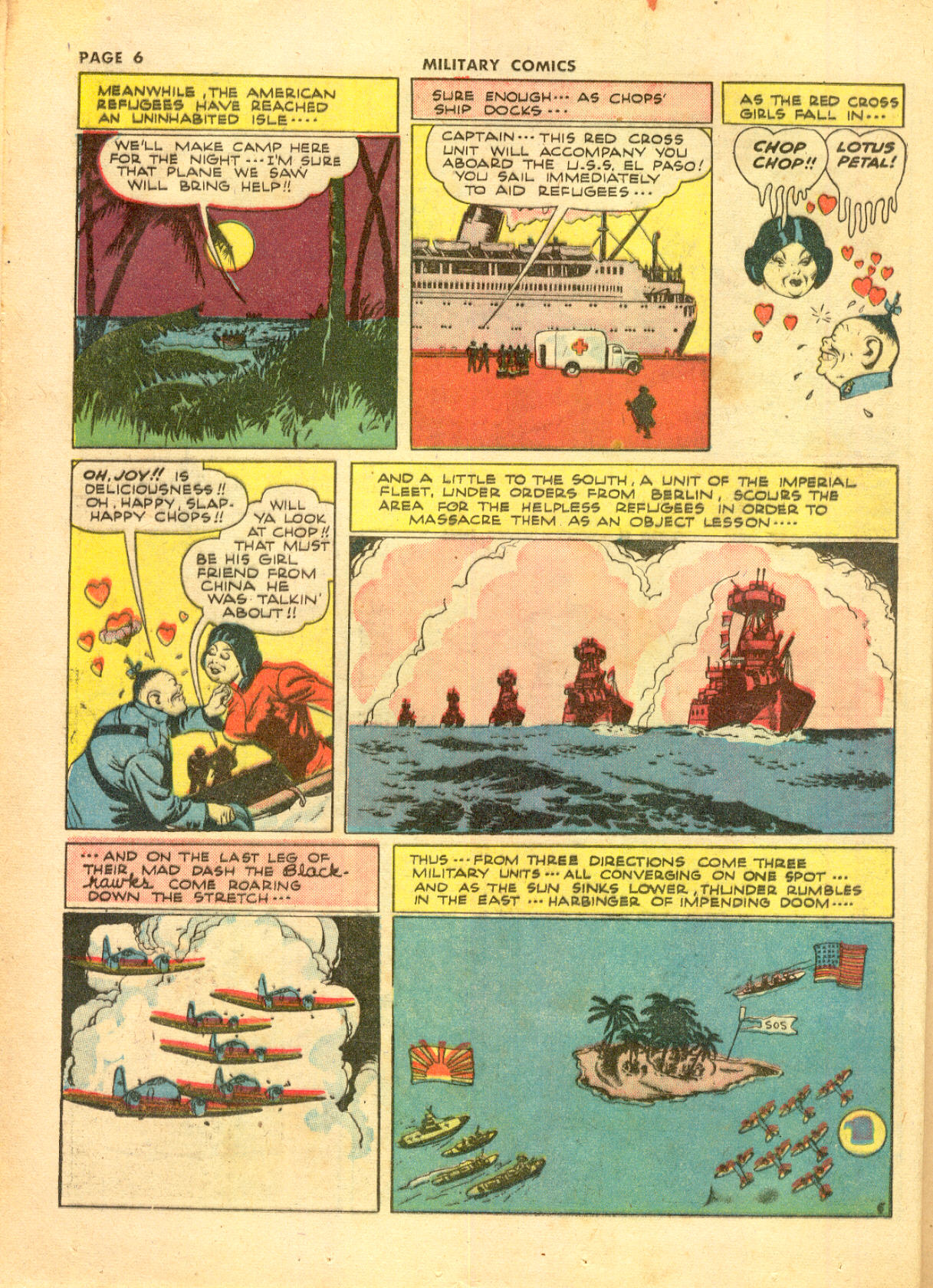 Military Comics #11 (Quality Comics), page 8. Public domain (US).