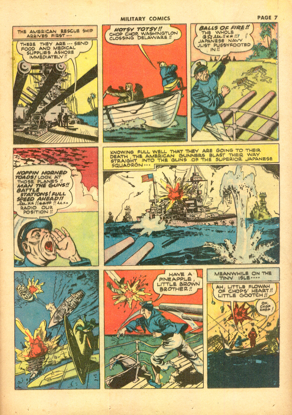 Military Comics #11 (Quality Comics), page 9. Public domain (US).