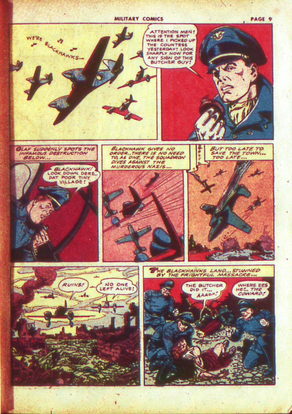 Military Comics #13 (Quality Comics), page 11. Public domain (US).