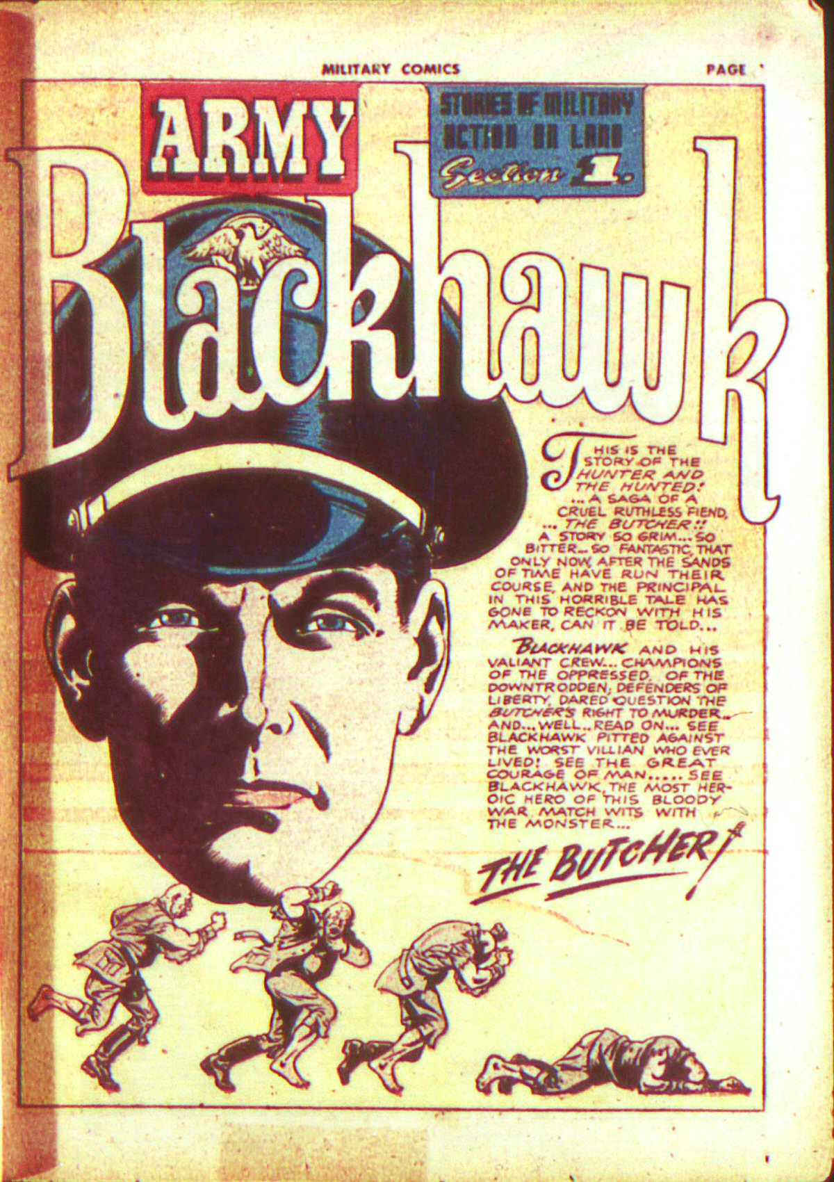 Military Comics #13 (Quality Comics), page 3. Public domain (US).