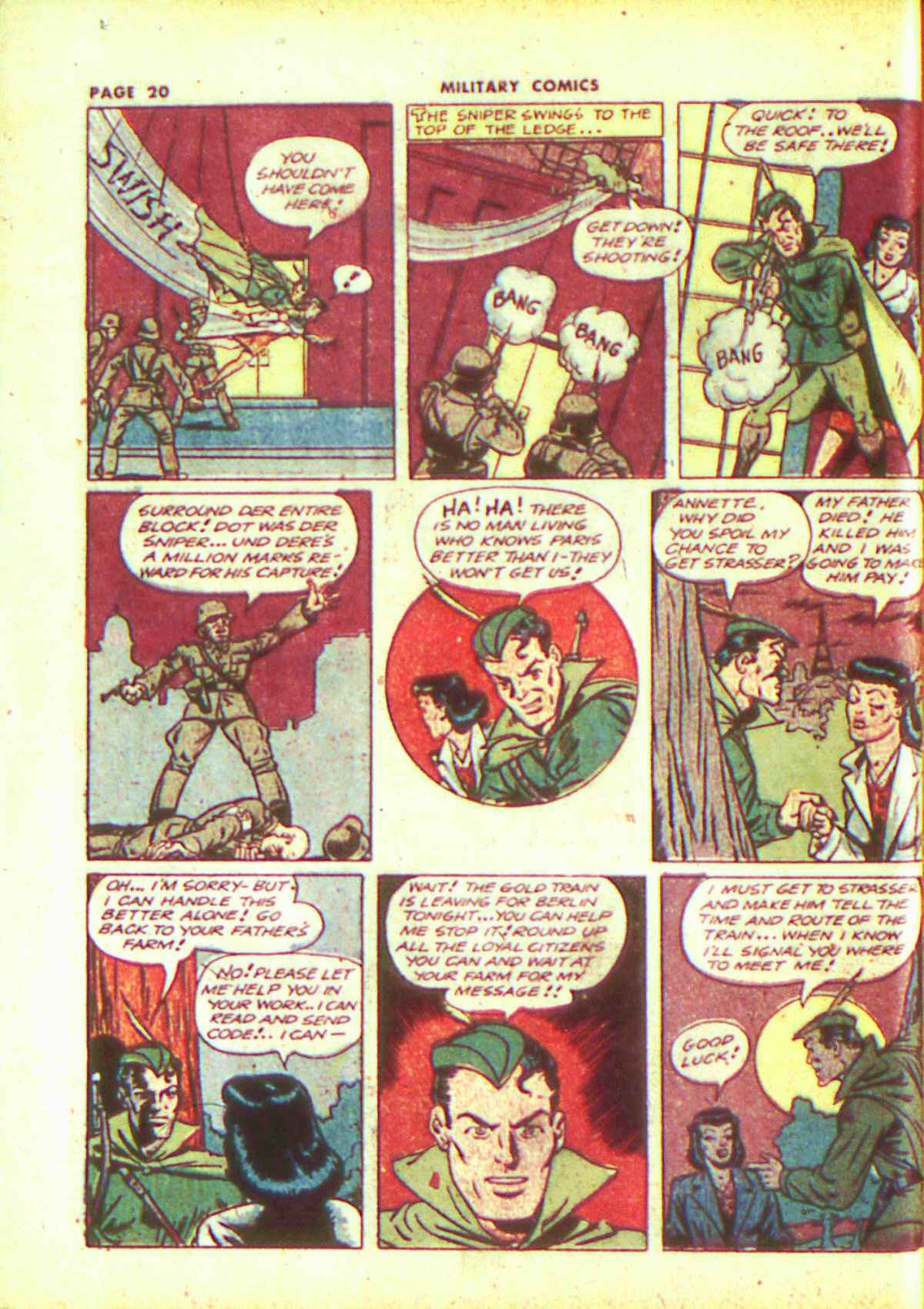 Military Comics #13 (Quality Comics), page 22. Public domain (US).