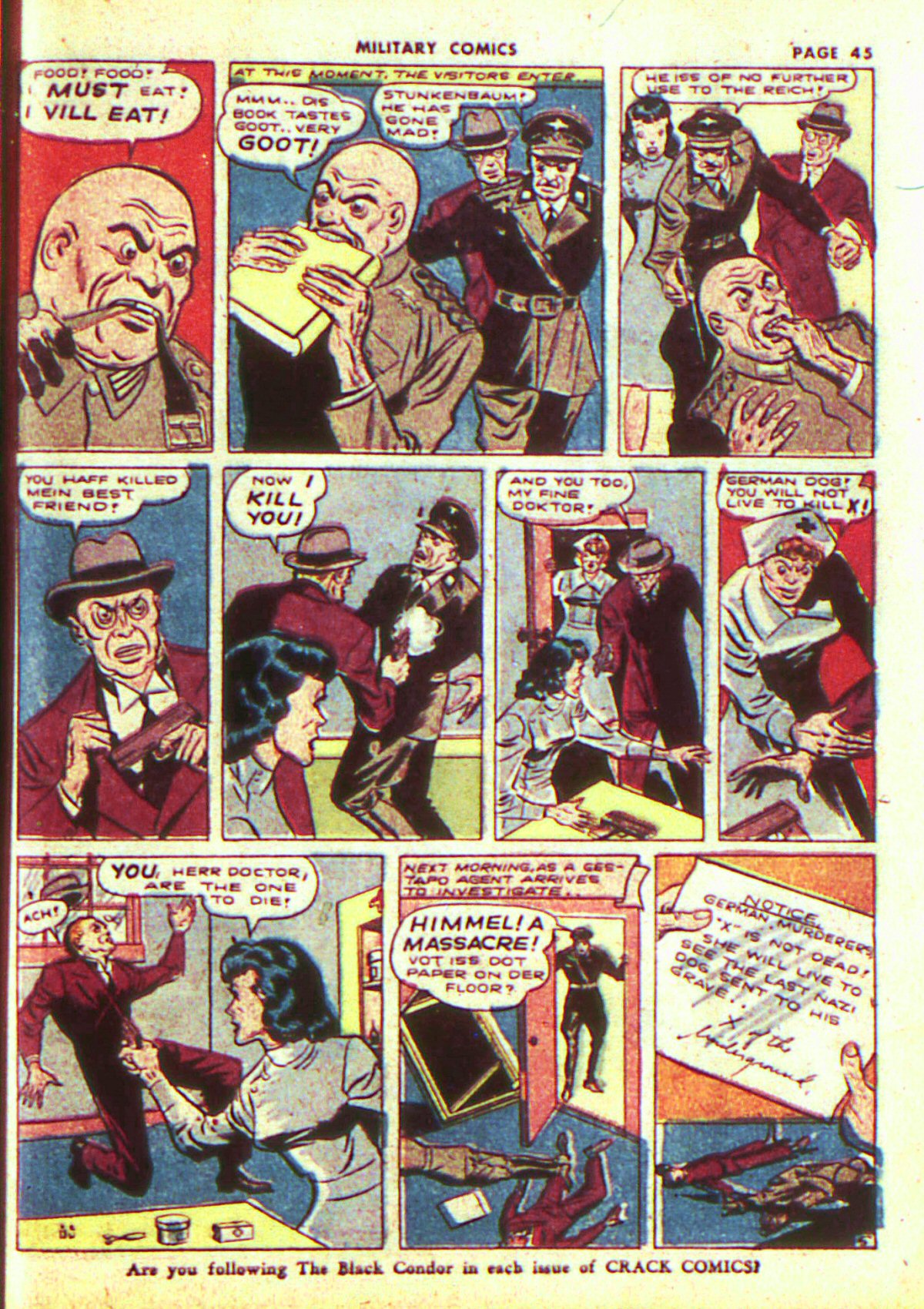 Military Comics #13 (Quality Comics), page 47. Public domain (US).