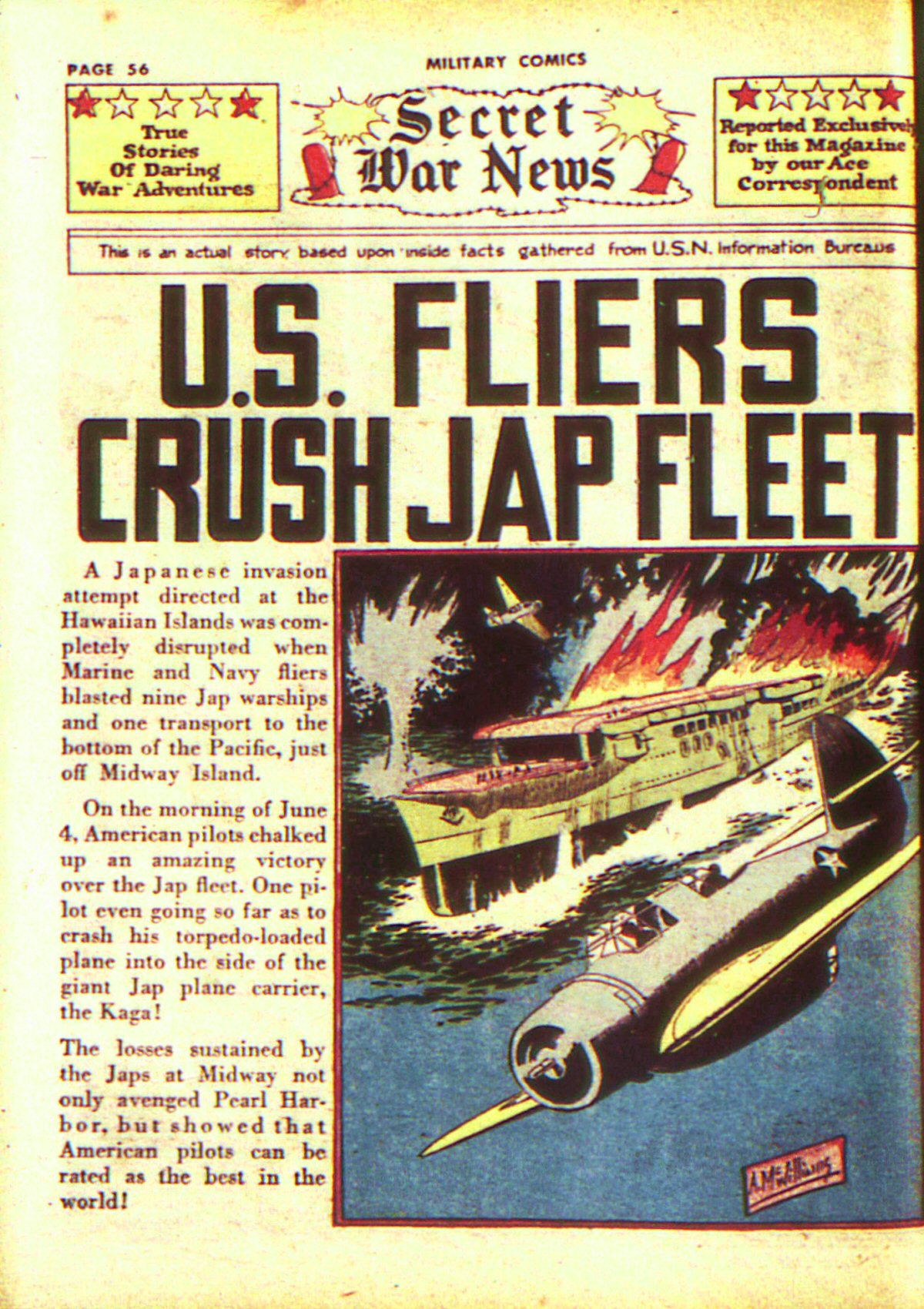 Military Comics #13 (Quality Comics), page 58. Public domain (US).