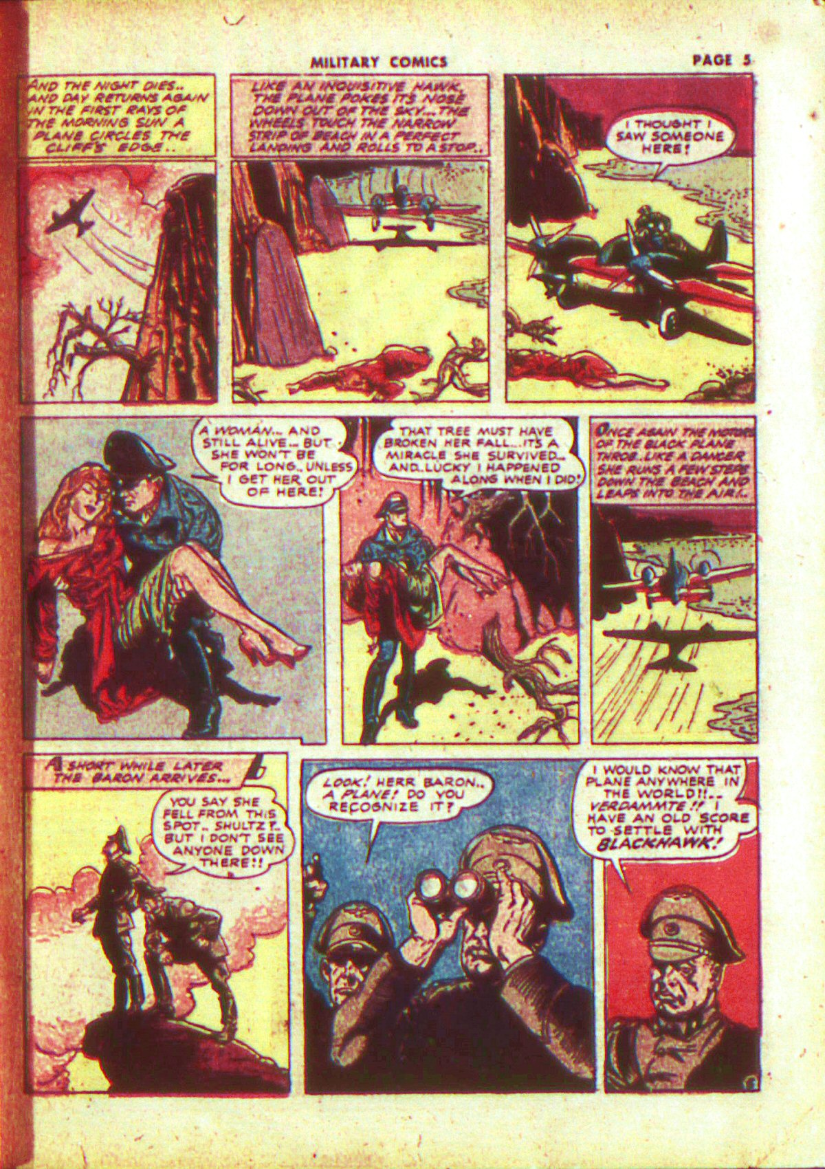 Military Comics #13 (Quality Comics), page 7. Public domain (US).