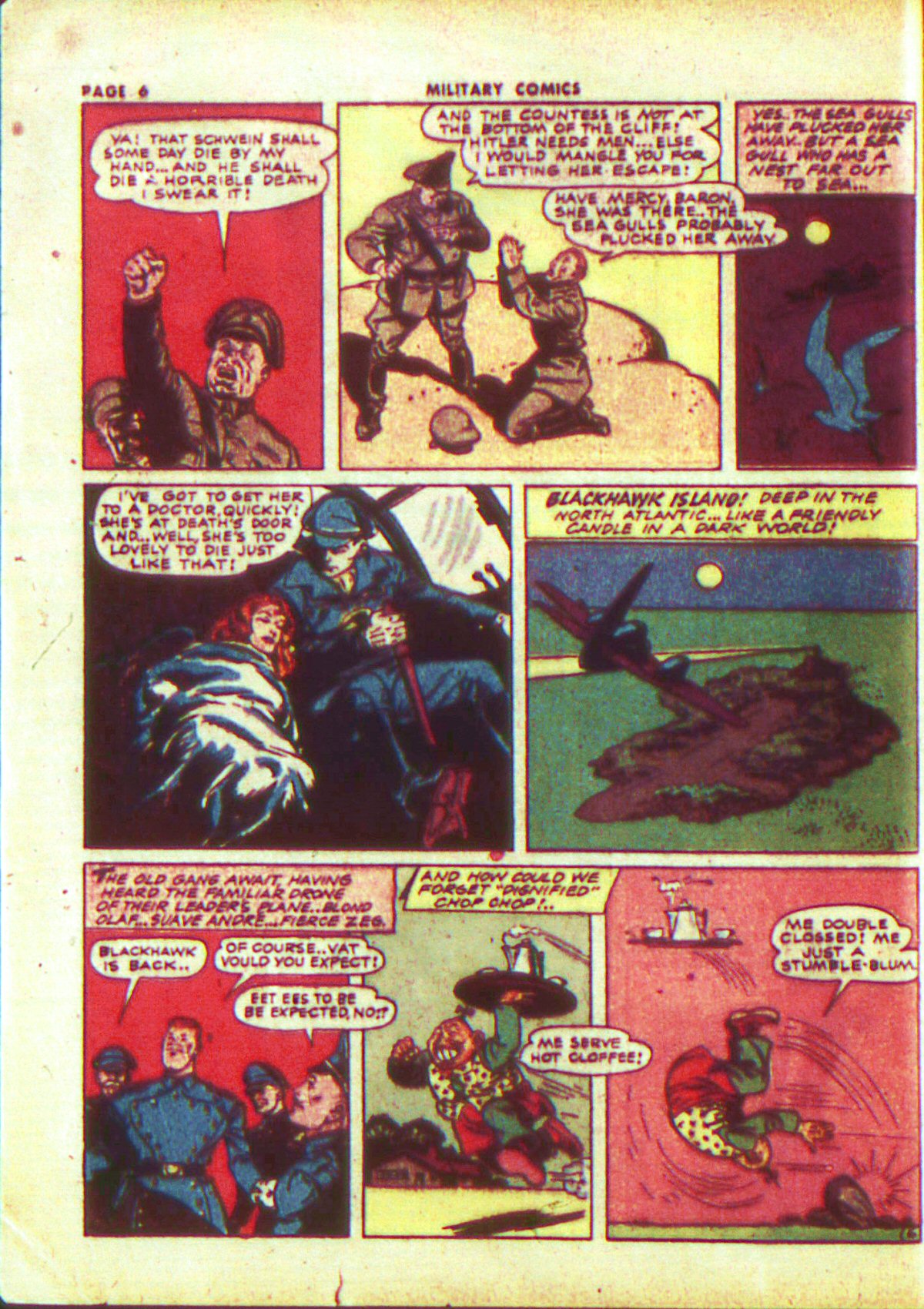 Military Comics #13 (Quality Comics), page 8. Public domain (US).