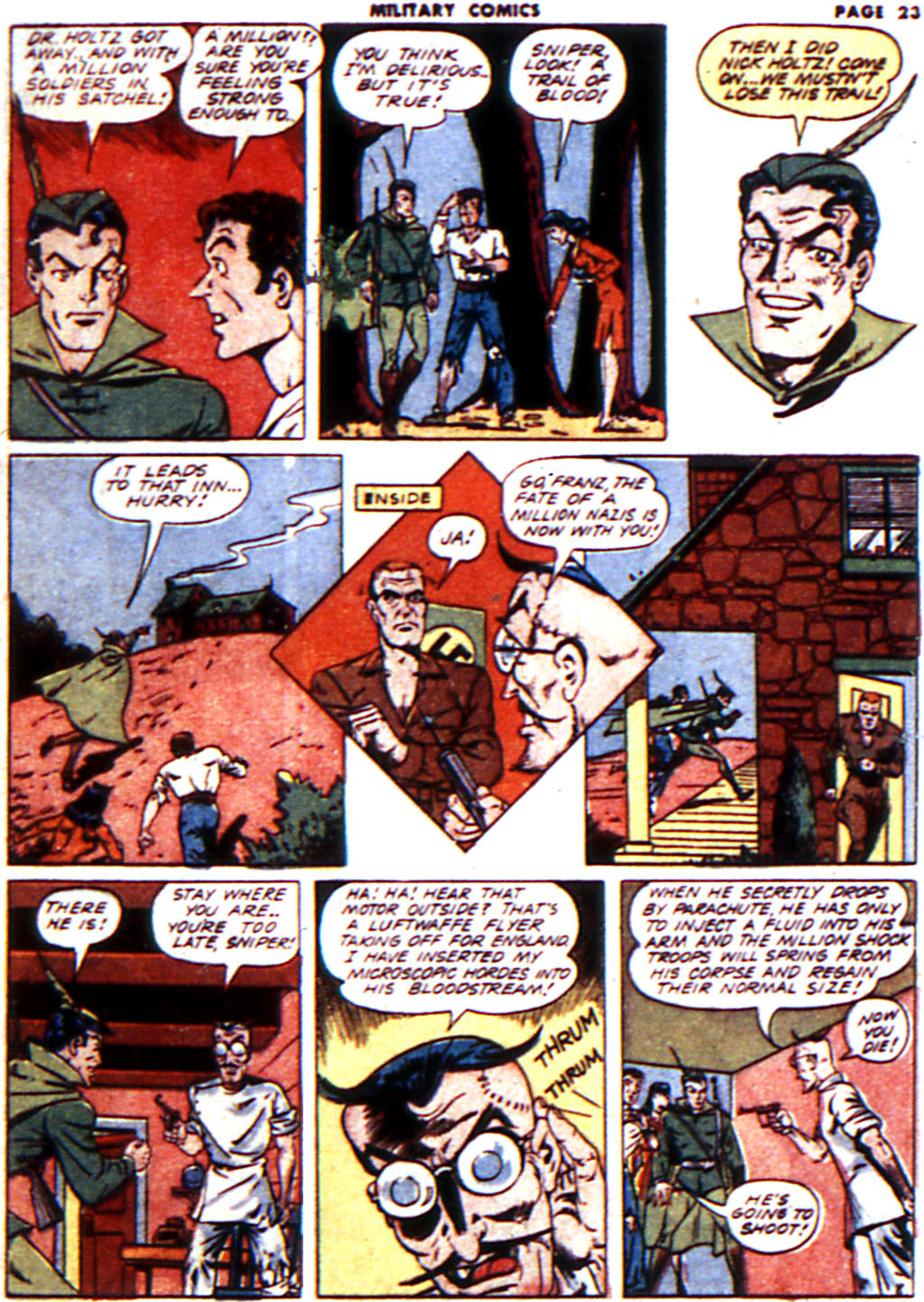 Military Comics #14 (Quality Comics), page 25. Public domain (US).