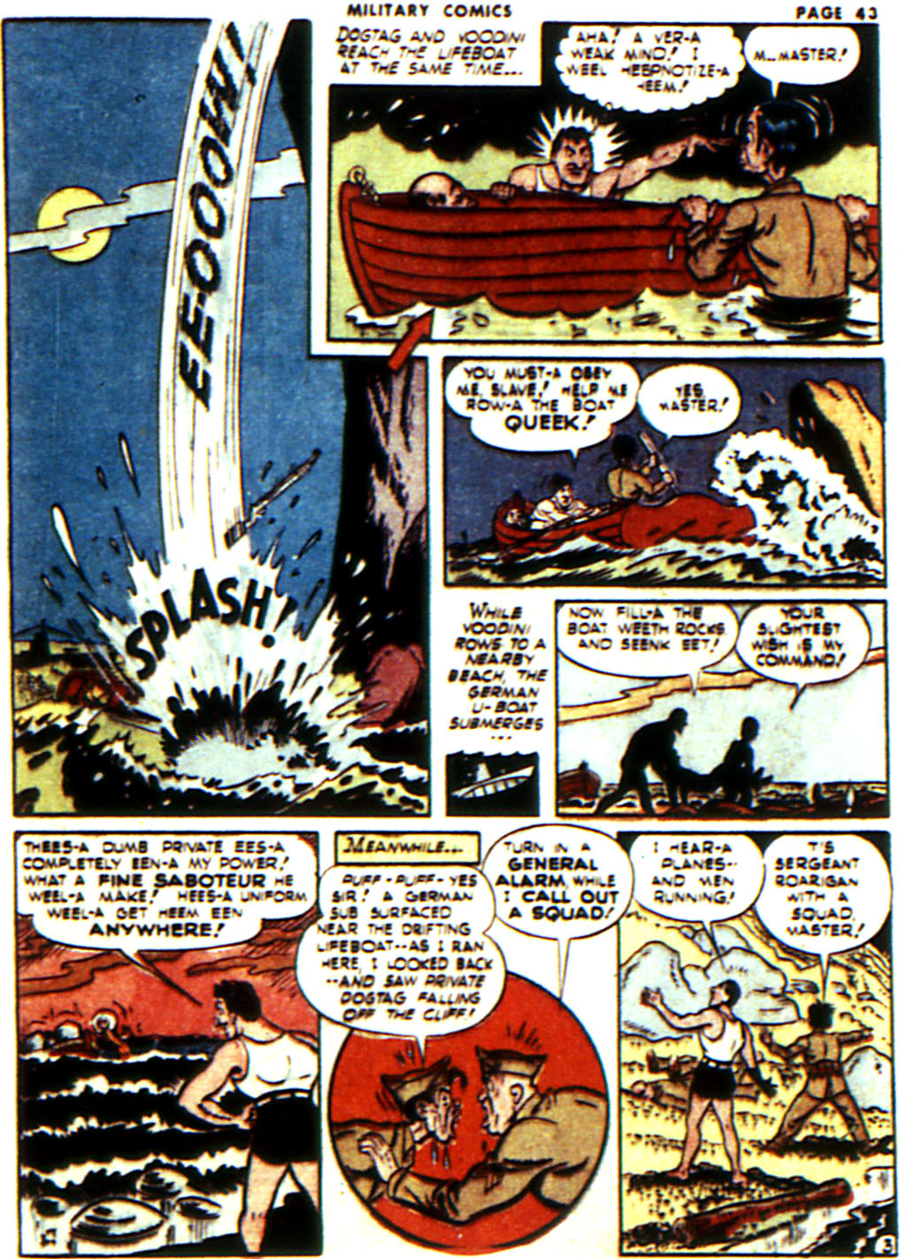 Military Comics #14 (Quality Comics), page 45. Public domain (US).