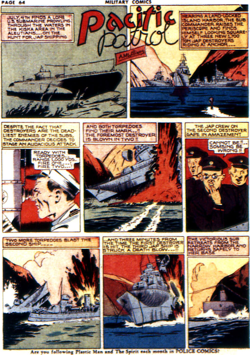 Military Comics #14 (Quality Comics), page 66. Public domain (US).