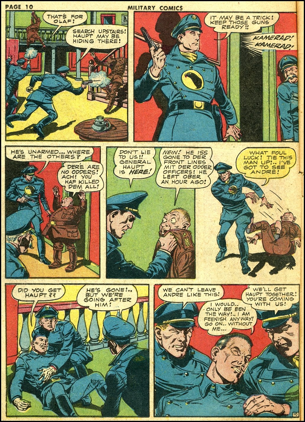Military Comics #16 (Quality Comics), page 12. Public domain (US).