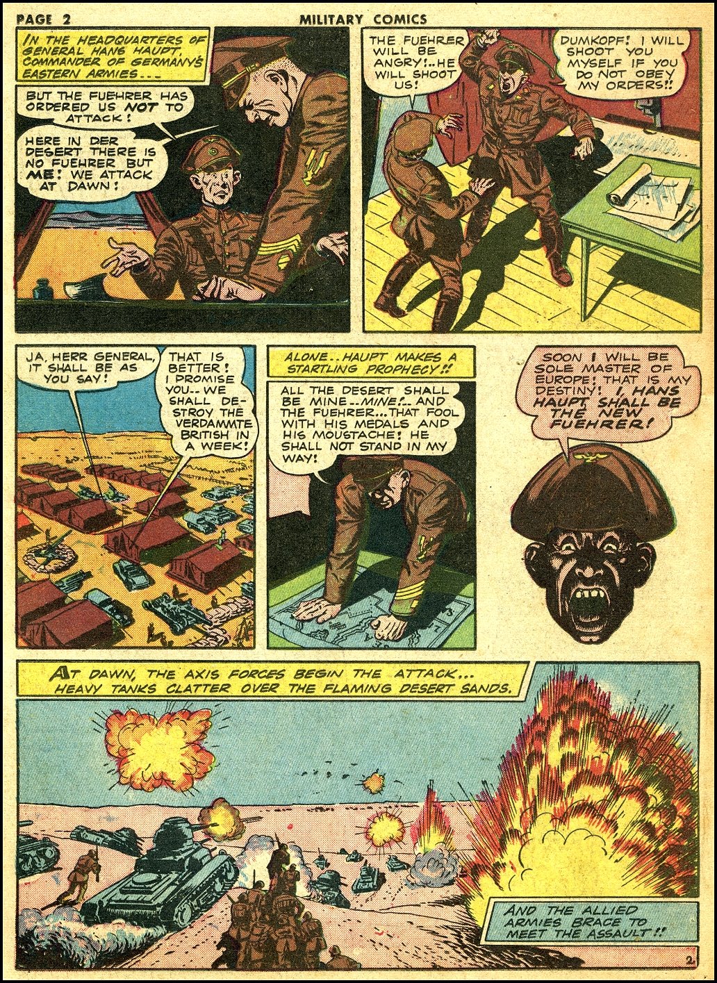Military Comics #16 (Quality Comics), page 4. Public domain (US).
