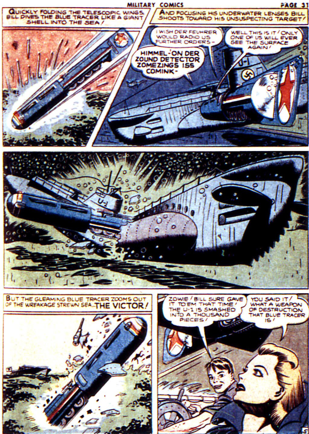 Military Comics #16 (Quality Comics), page 33. Public domain (US).