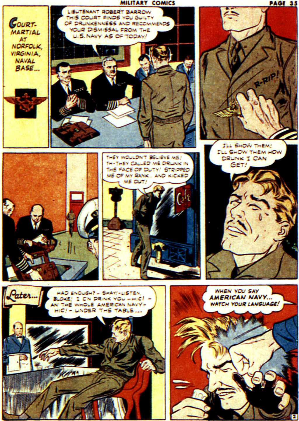 Military Comics #16 (Quality Comics), page 36. Public domain (US).