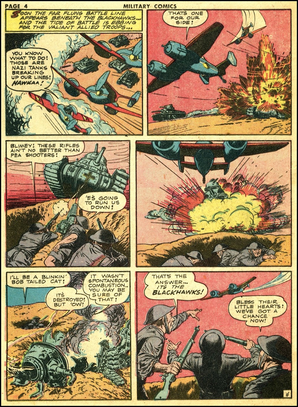 Military Comics #16 (Quality Comics), page 6. Public domain (US).
