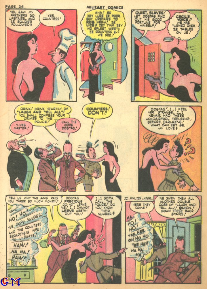 Military Comics #17 (Quality Comics), page 36. Public domain (US).
