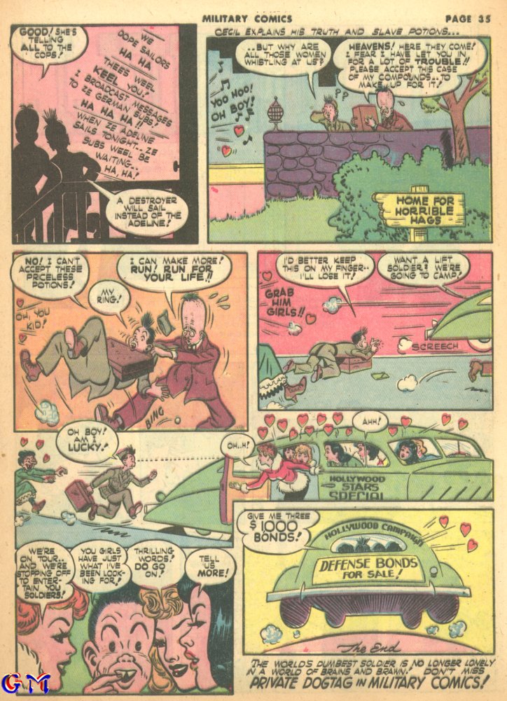 Military Comics #17 (Quality Comics), page 37. Public domain (US).