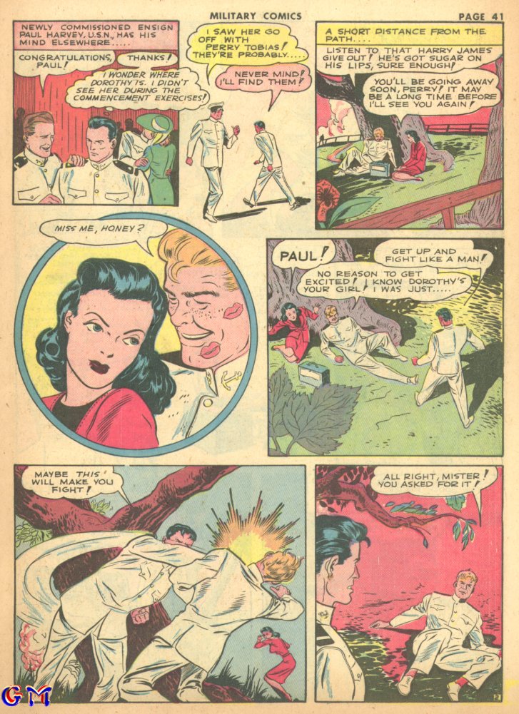Military Comics #17 (Quality Comics), page 43. Public domain (US).