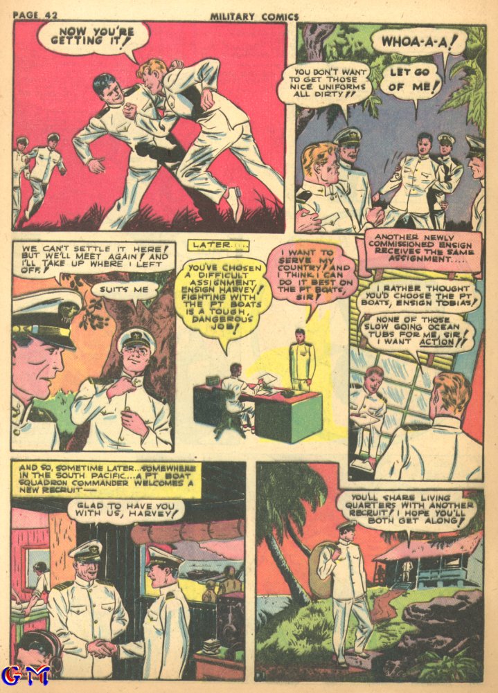 Military Comics #17 (Quality Comics), page 44. Public domain (US).
