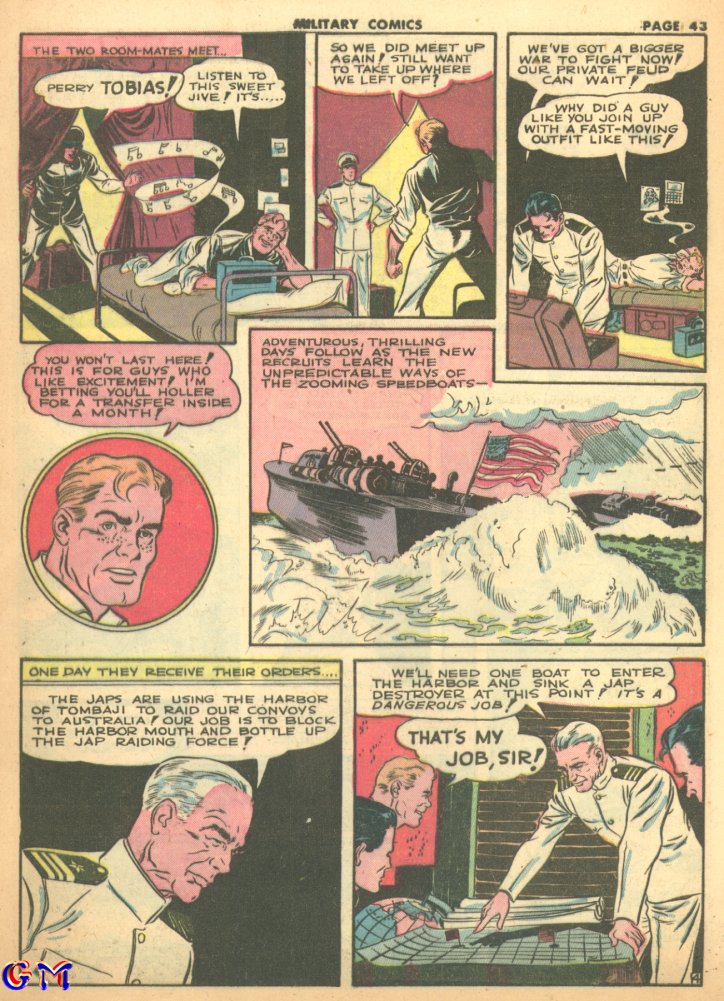 Military Comics #17 (Quality Comics), page 45. Public domain (US).