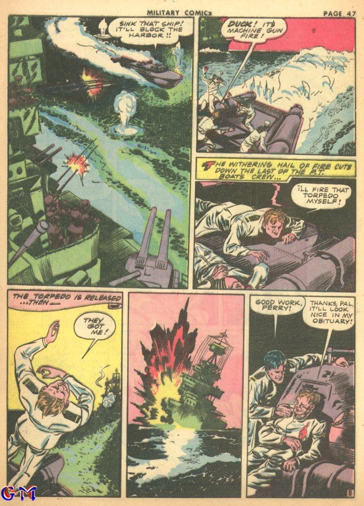 Military Comics #17 (Quality Comics), page 49. Public domain (US).