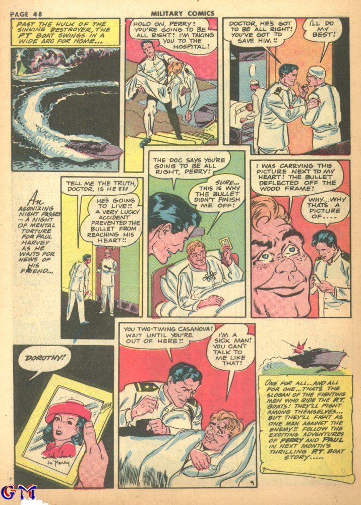 Military Comics #17 (Quality Comics), page 50. Public domain (US).