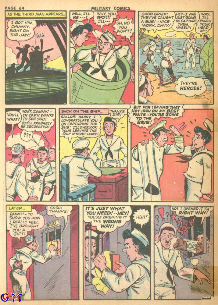 Military Comics #17 (Quality Comics), page 66. Public domain (US).