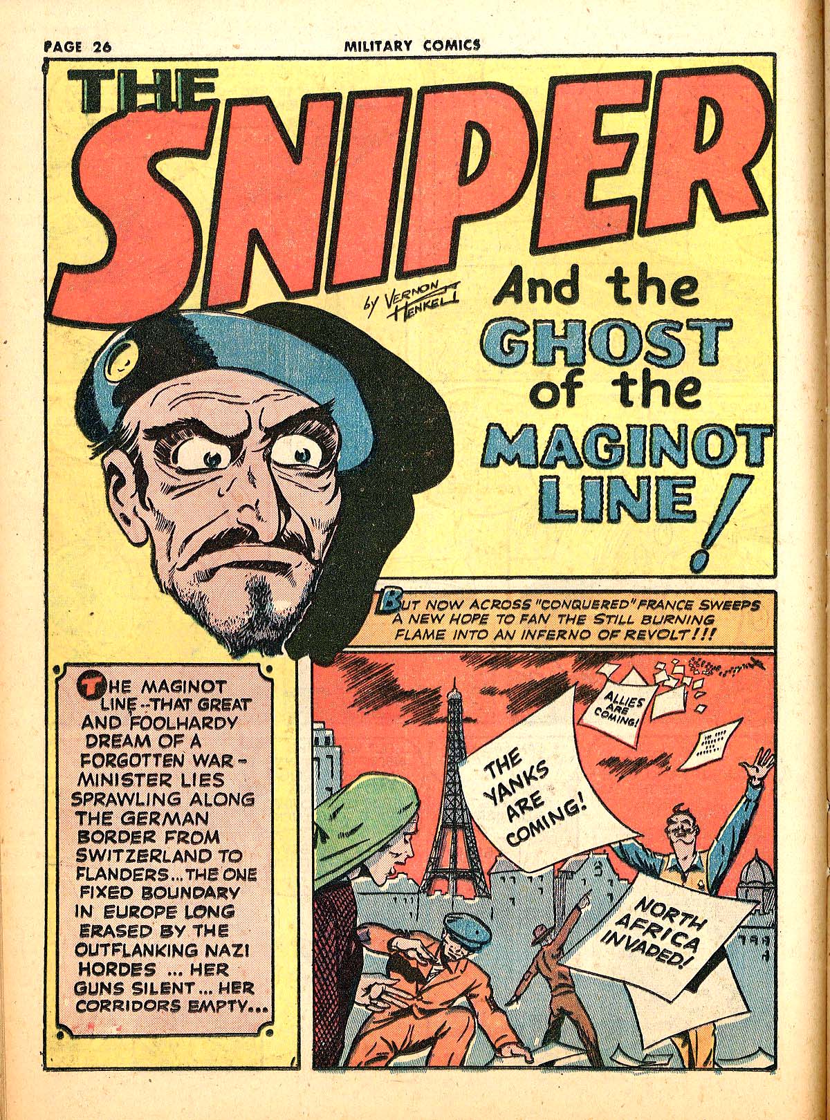 Military Comics #18 (Quality Comics), page 28. Public domain (US).