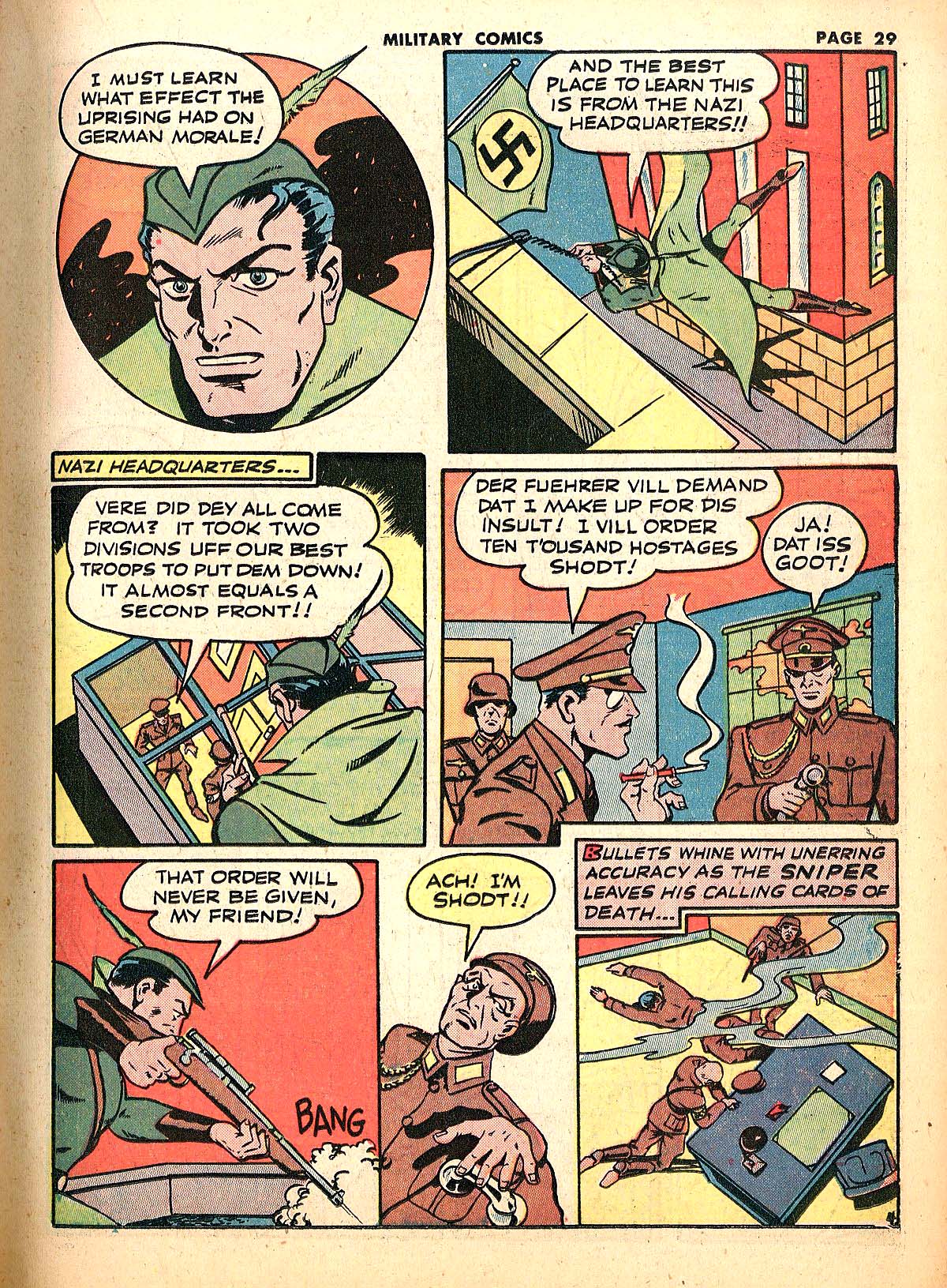 Military Comics #18 (Quality Comics), page 31. Public domain (US).