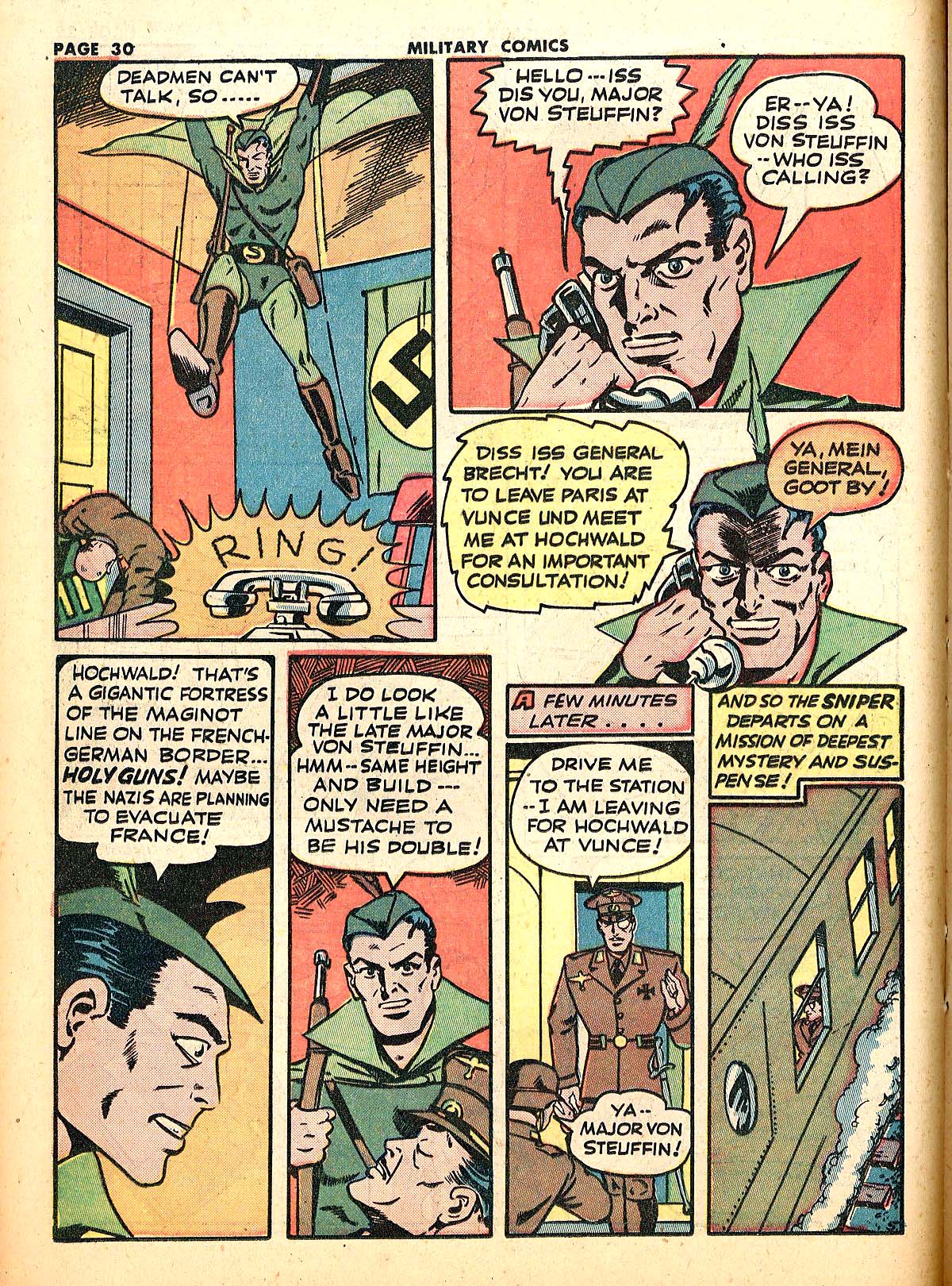 Military Comics #18 (Quality Comics), page 32. Public domain (US).