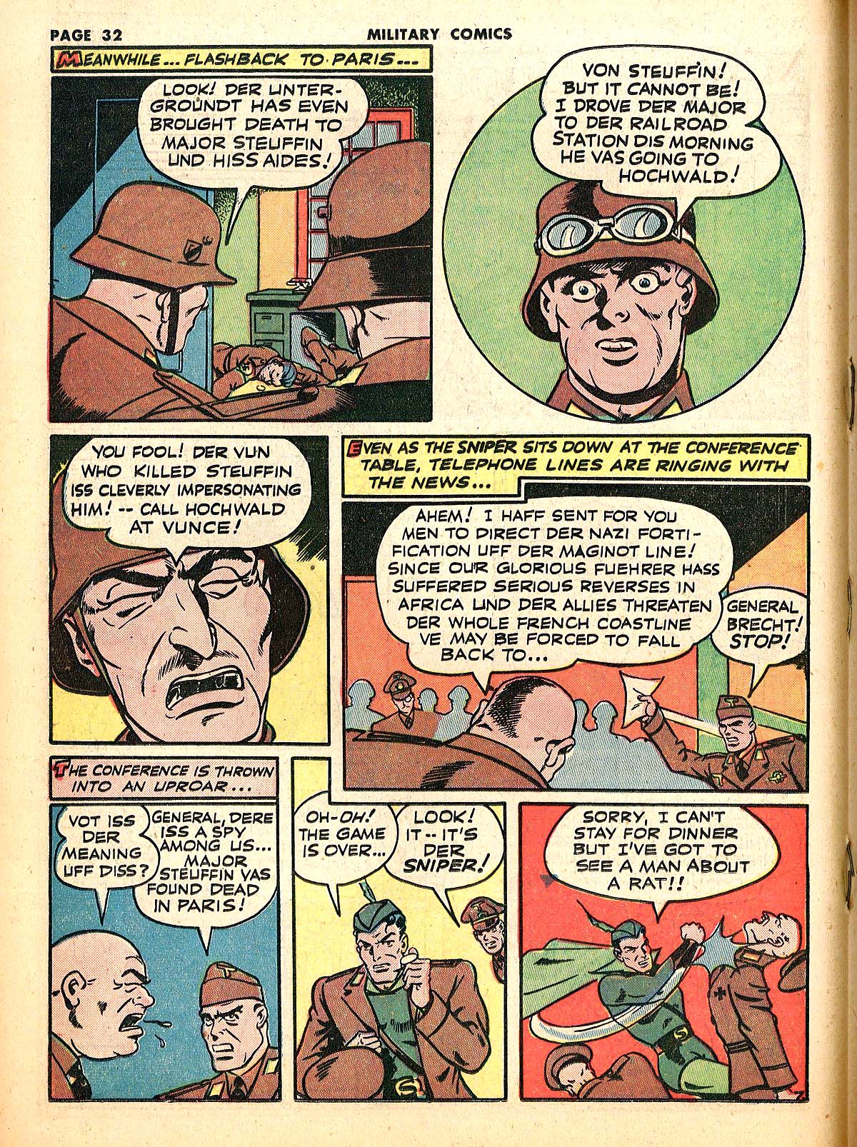 Military Comics #18 (Quality Comics), page 34. Public domain (US).