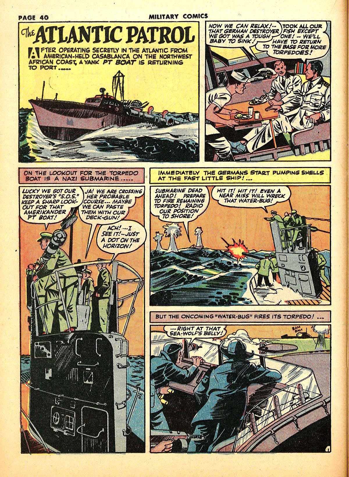 Military Comics #18 (Quality Comics), page 42. Public domain (US).