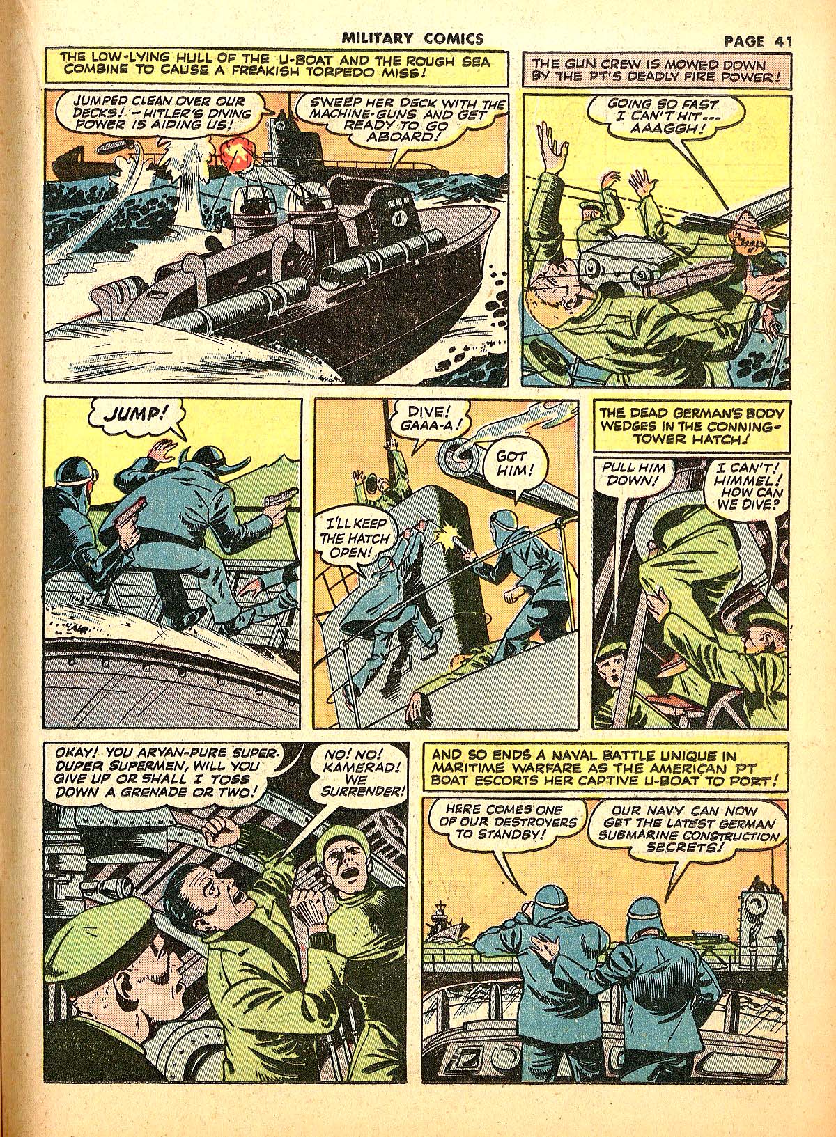 Military Comics #18 (Quality Comics), page 43. Public domain (US).