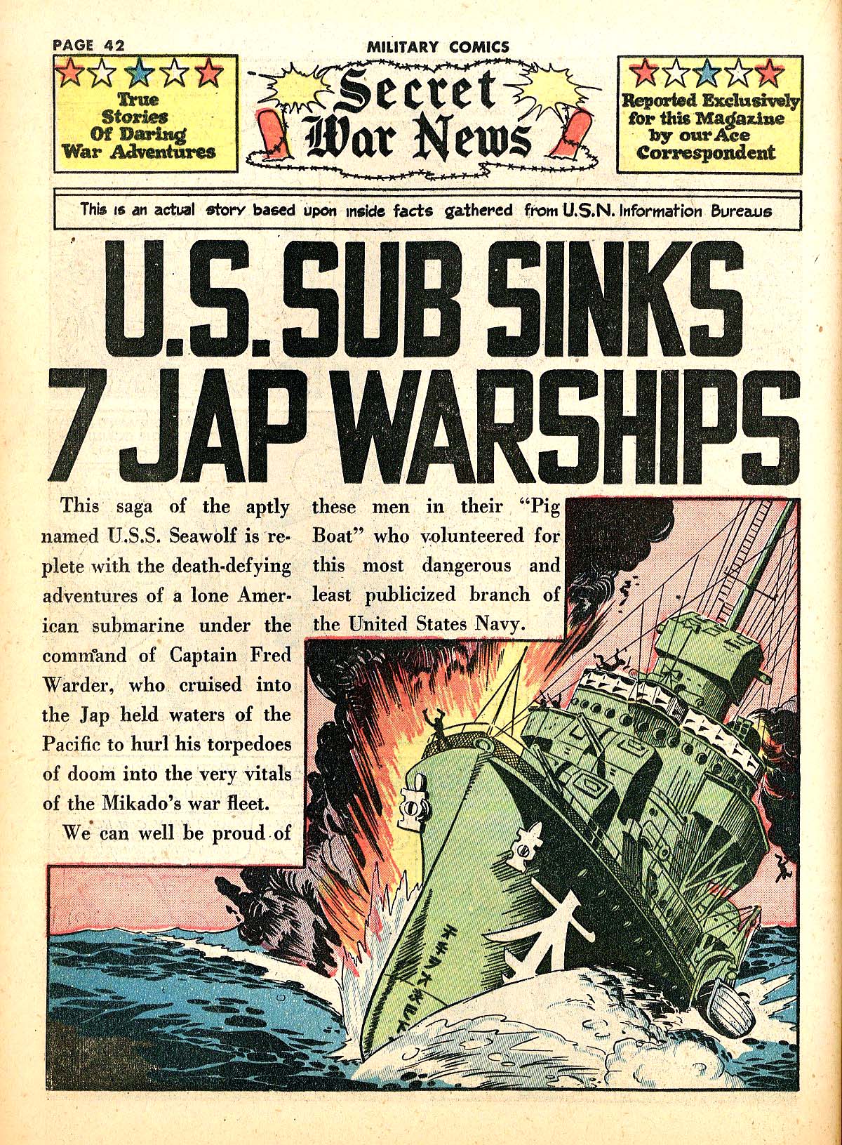 Military Comics #18 (Quality Comics), page 44. Public domain (US).