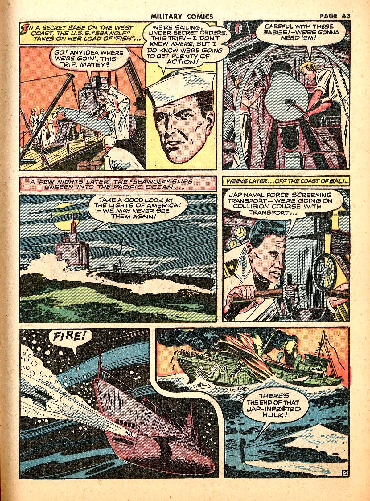 Military Comics #18 (Quality Comics), page 45. Public domain (US).