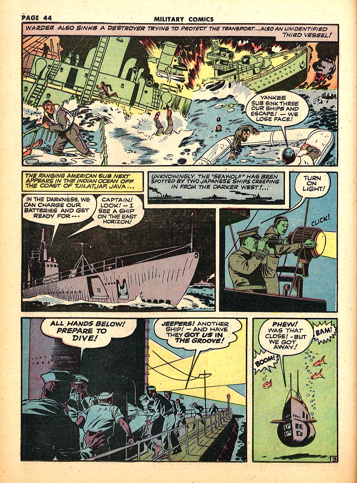 Military Comics #18 (Quality Comics), page 46. Public domain (US).