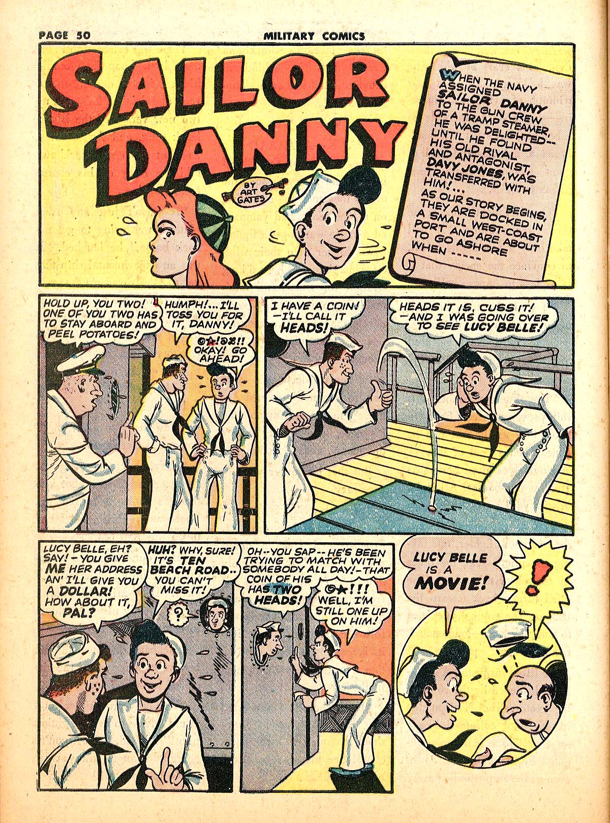 Military Comics #18 (Quality Comics), page 52. Public domain (US).