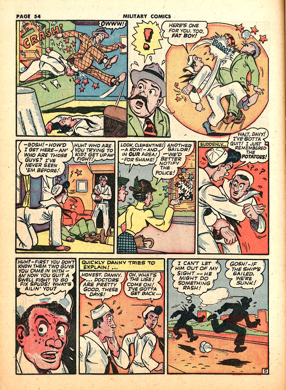 Military Comics #18 (Quality Comics), page 56. Public domain (US).