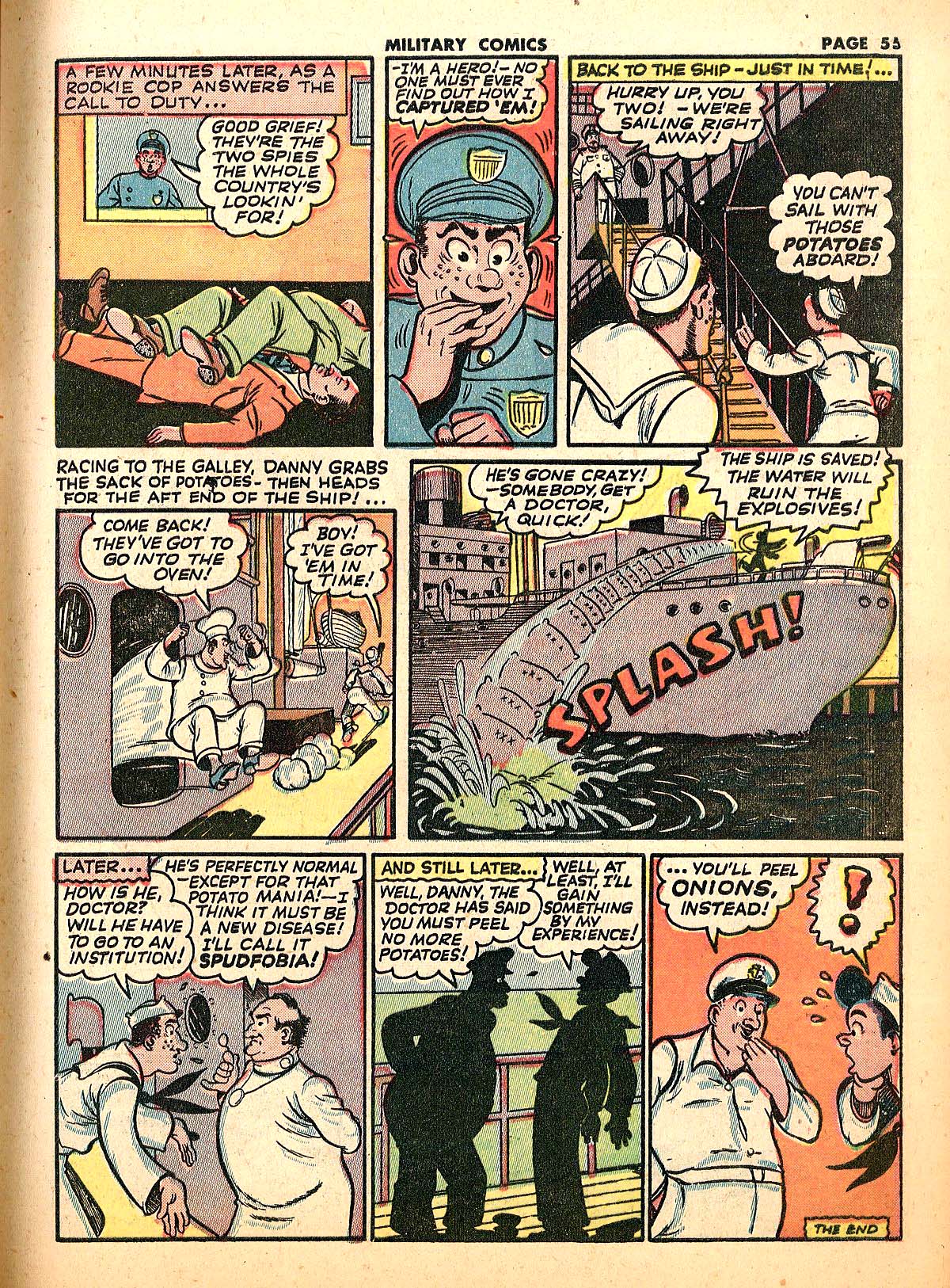 Military Comics #18 (Quality Comics), page 57. Public domain (US).