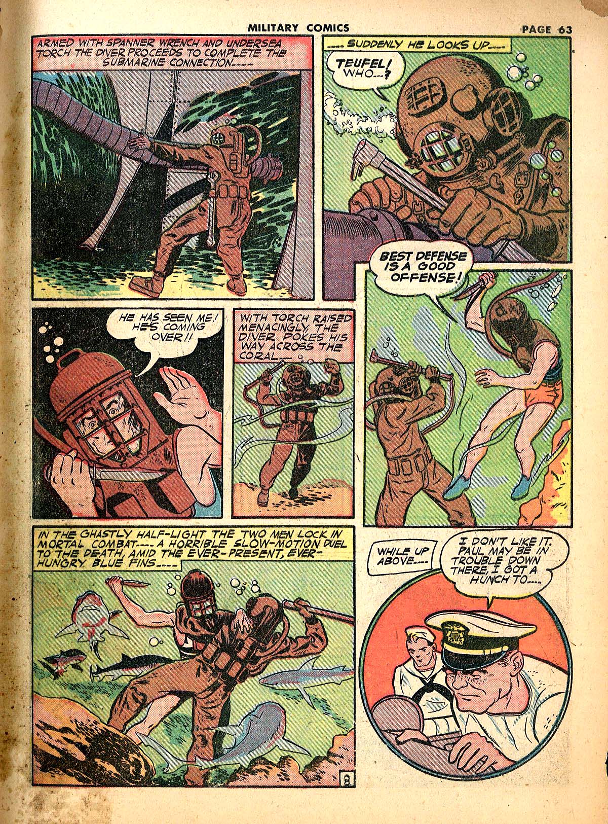 Military Comics #18 (Quality Comics), page 65. Public domain (US).