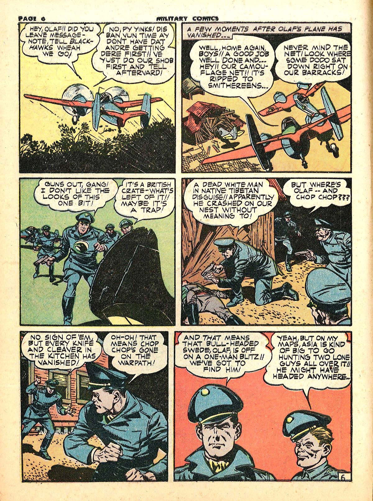 Military Comics #18 (Quality Comics), page 8. Public domain (US).