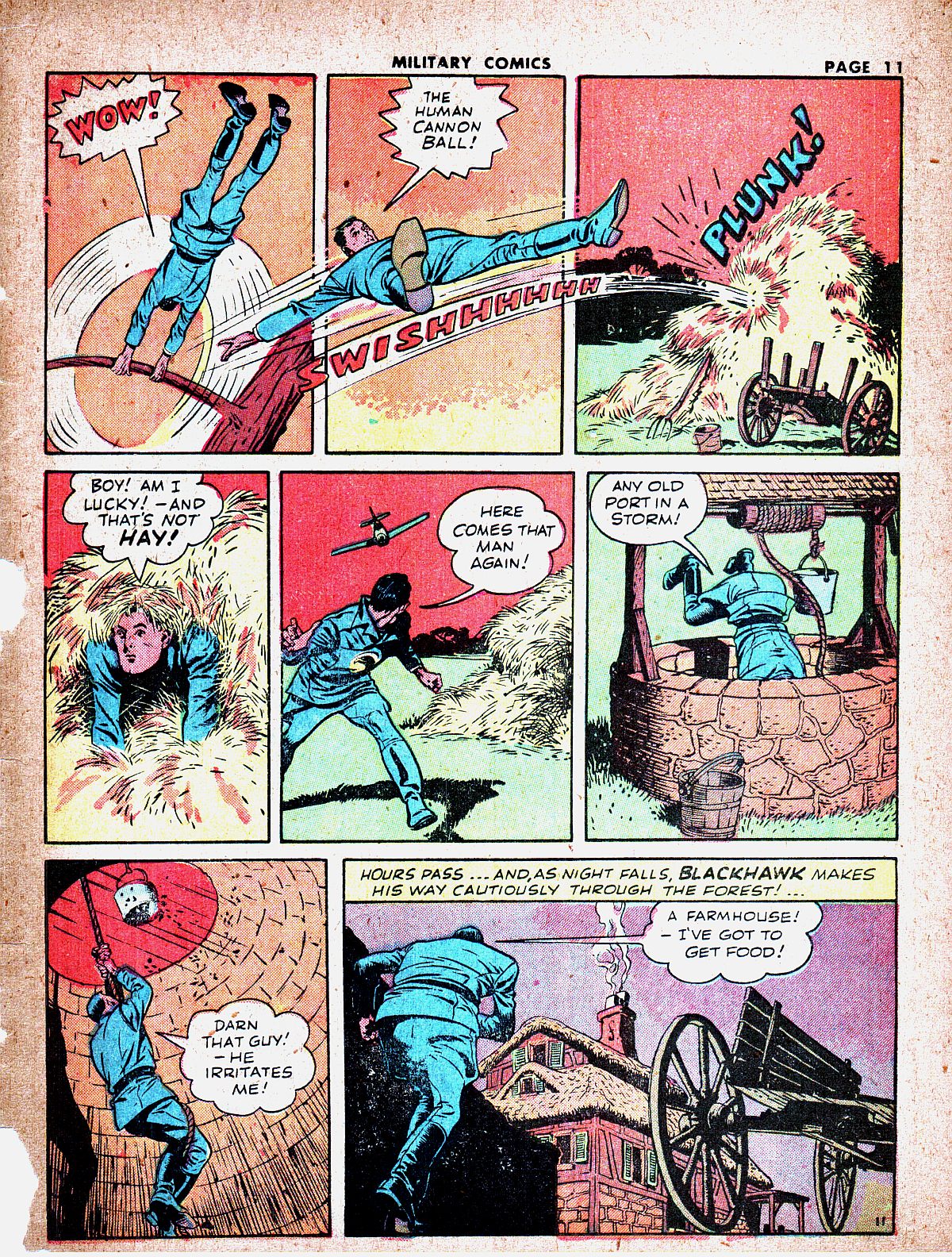 Military Comics #19 (Quality Comics), page 13. Public domain (US).
