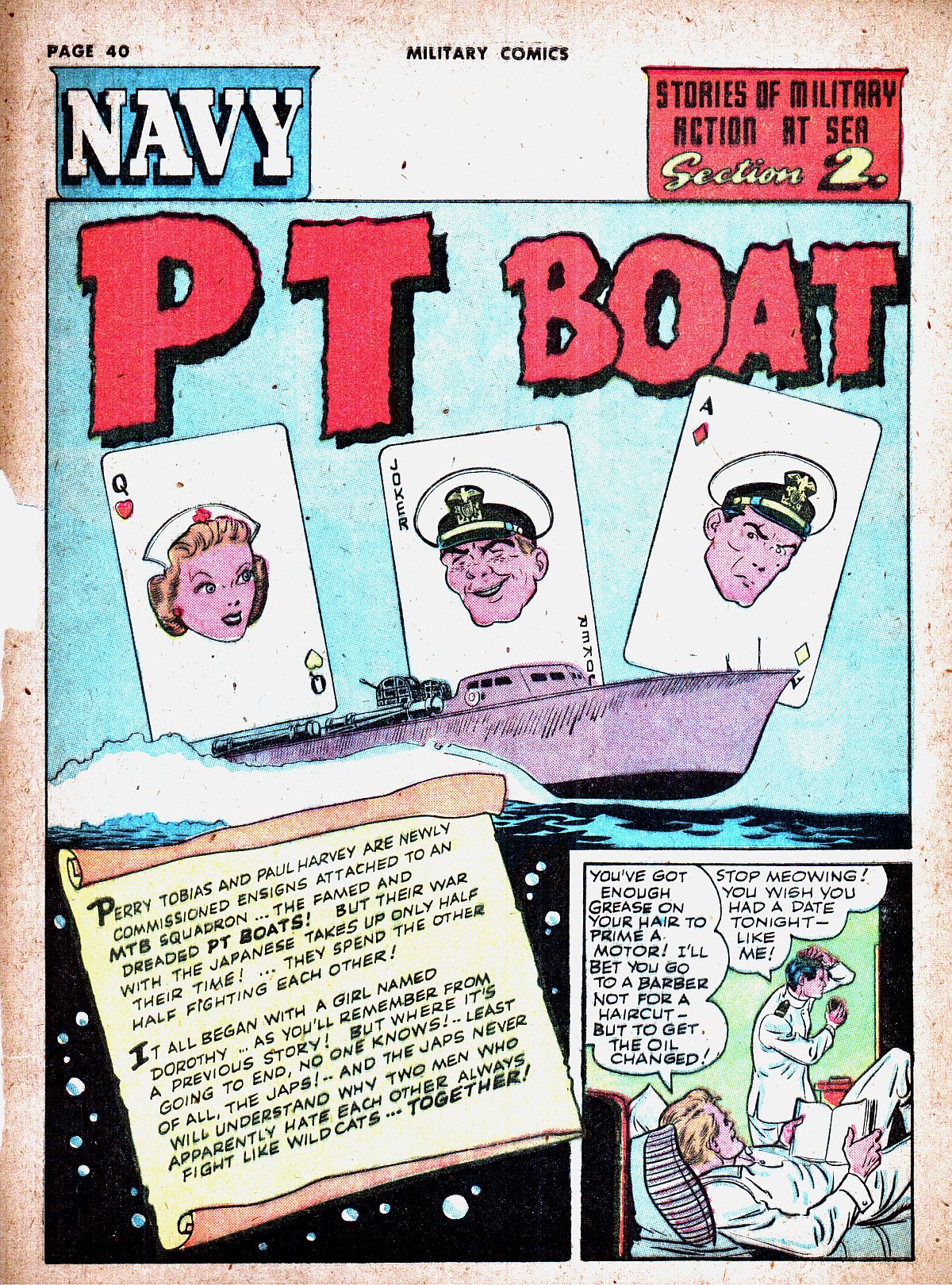 Military Comics #19 (Quality Comics), page 42. Public domain (US).