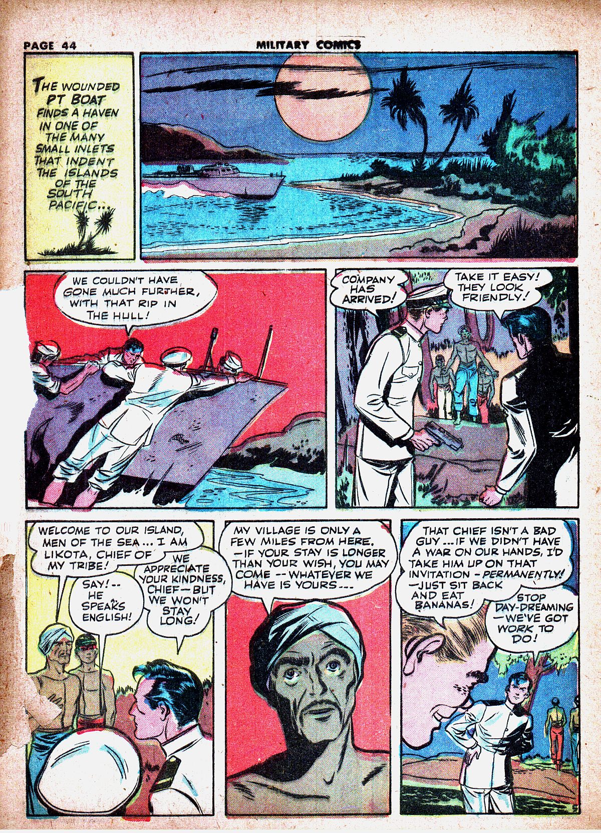 Military Comics #19 (Quality Comics), page 46. Public domain (US).